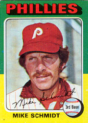 1975 Topps Mini Baseball Cards      070      Mike Schmidt